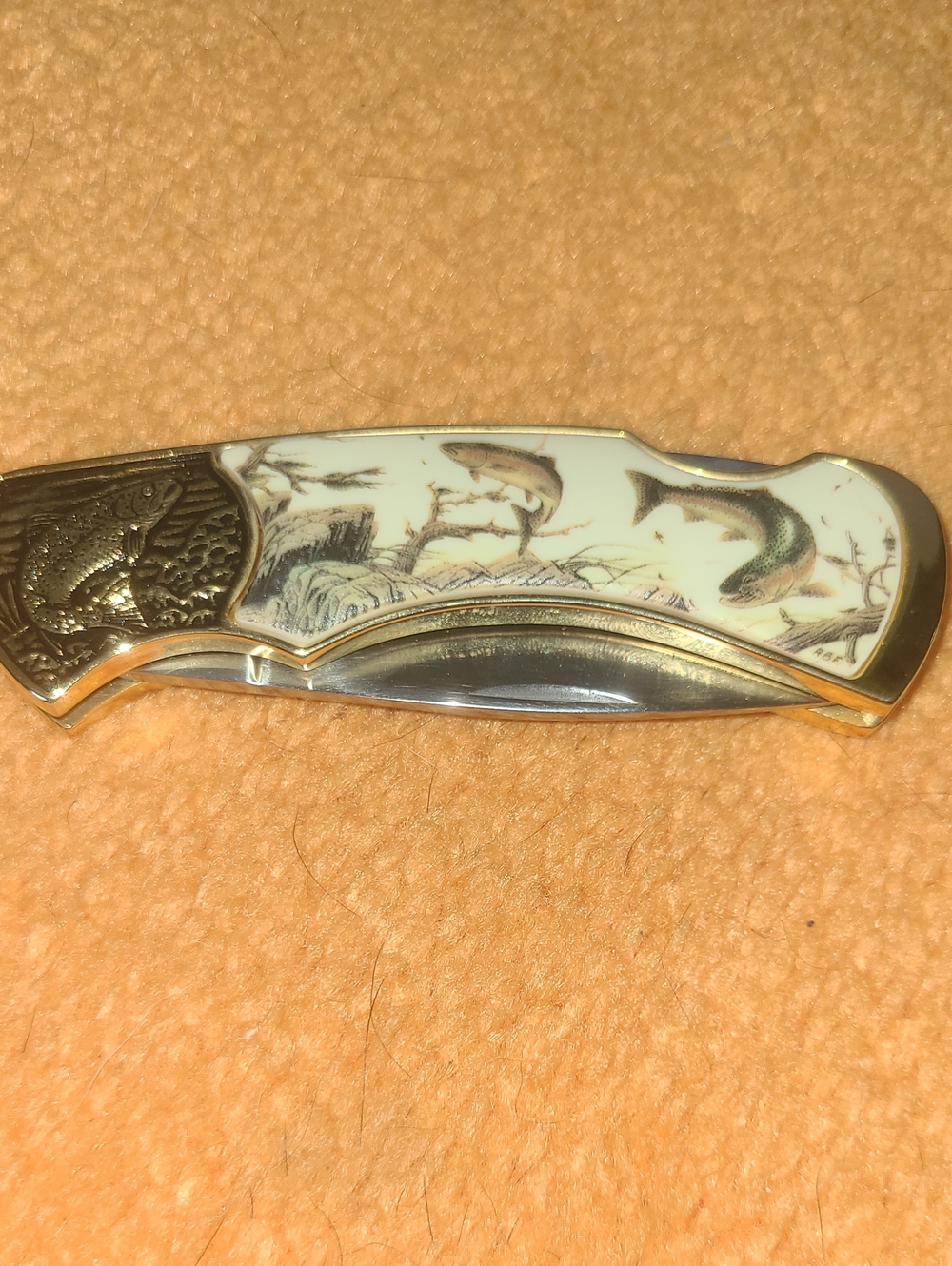 Collector Knife Salmon Franklin Mint